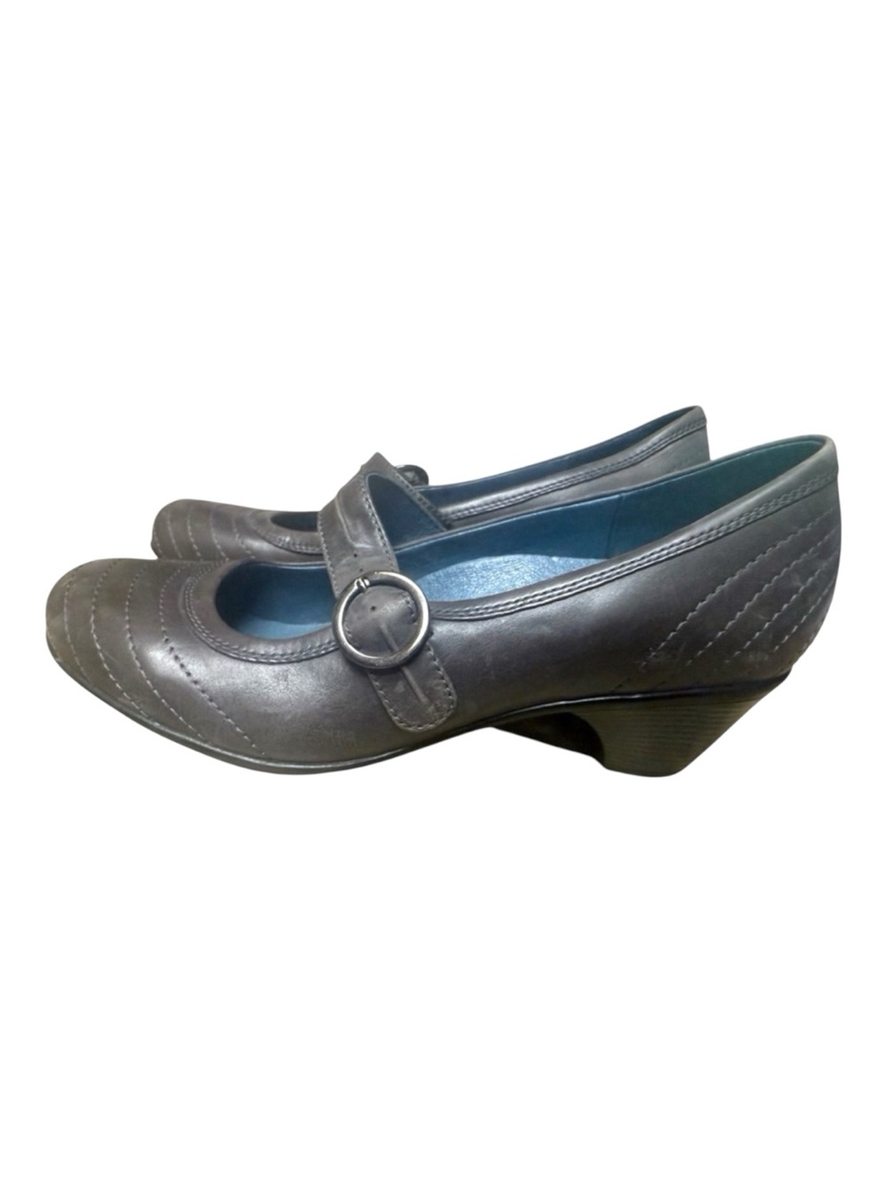 Dansko Women's Fernanda Gray Leather Mary Jane Shoes 8.5